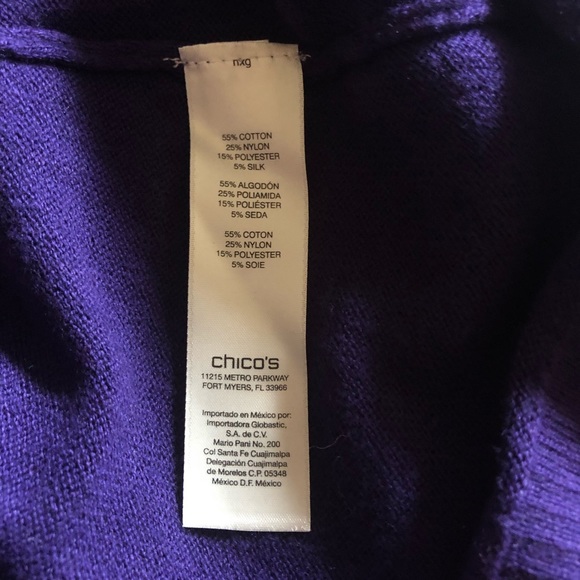 Chicos sz 1/ med purple sweater. - Picture 5 of 5